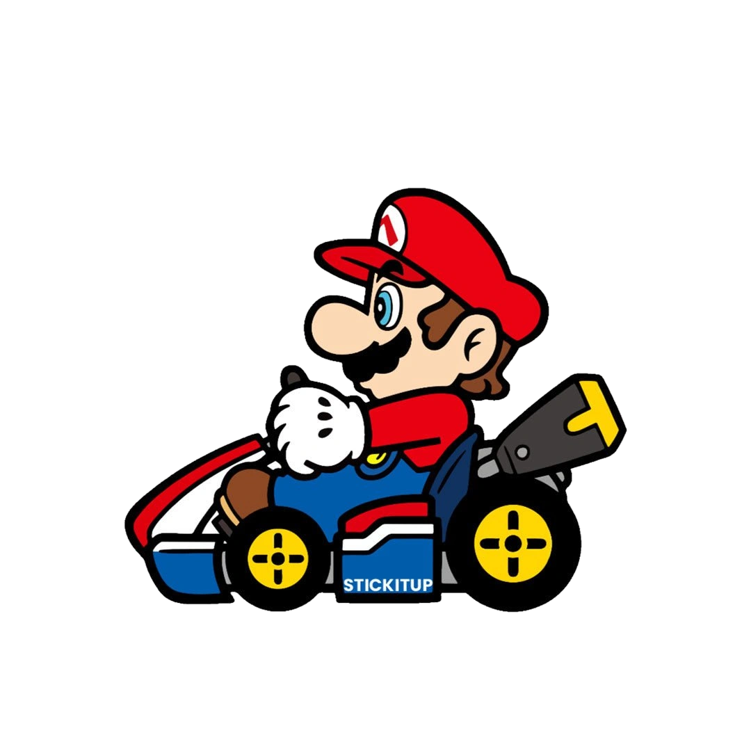 SMario Go Kart Sticker